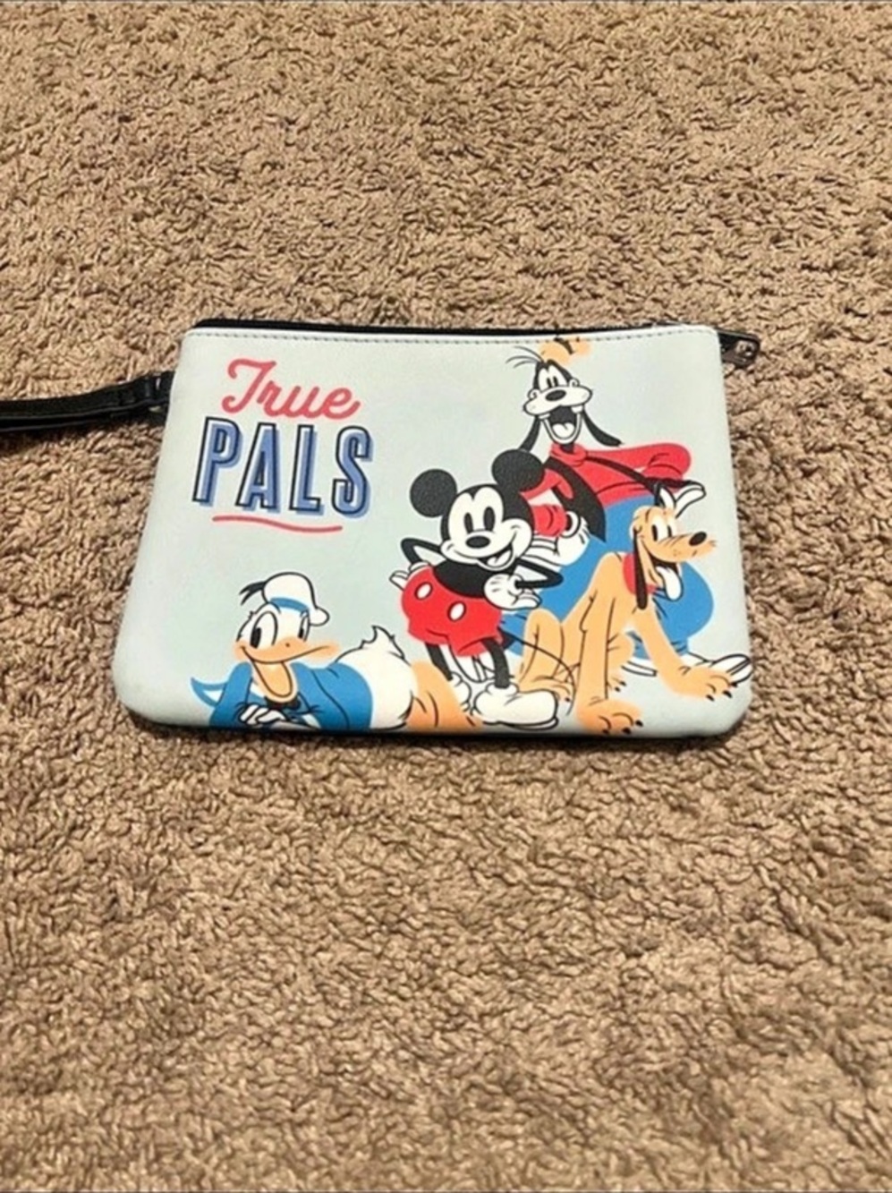 Disney Mickey and Friends True Pals Wristlet Wallet Black & Blue